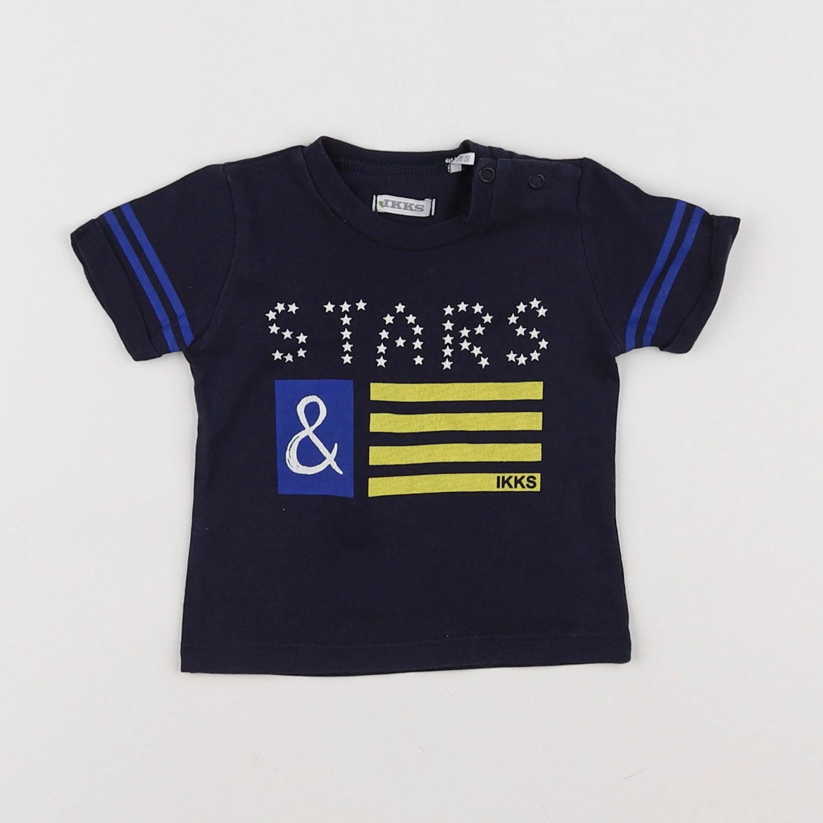 IKKS - tee-shirt bleu, jaune - 3 mois